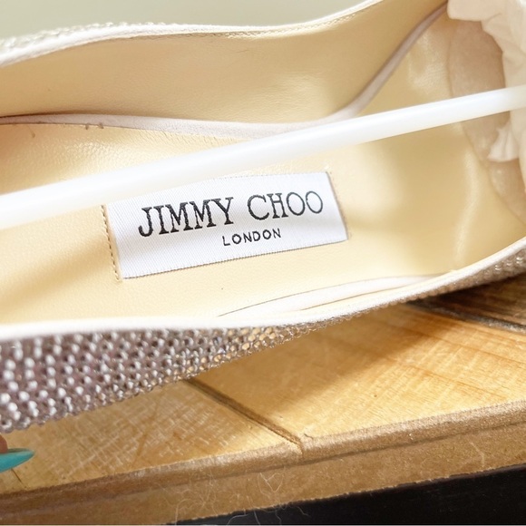 Jimmy Choo Taliah Pave Crystal Peep Toe Heels - Picture 11 of 11